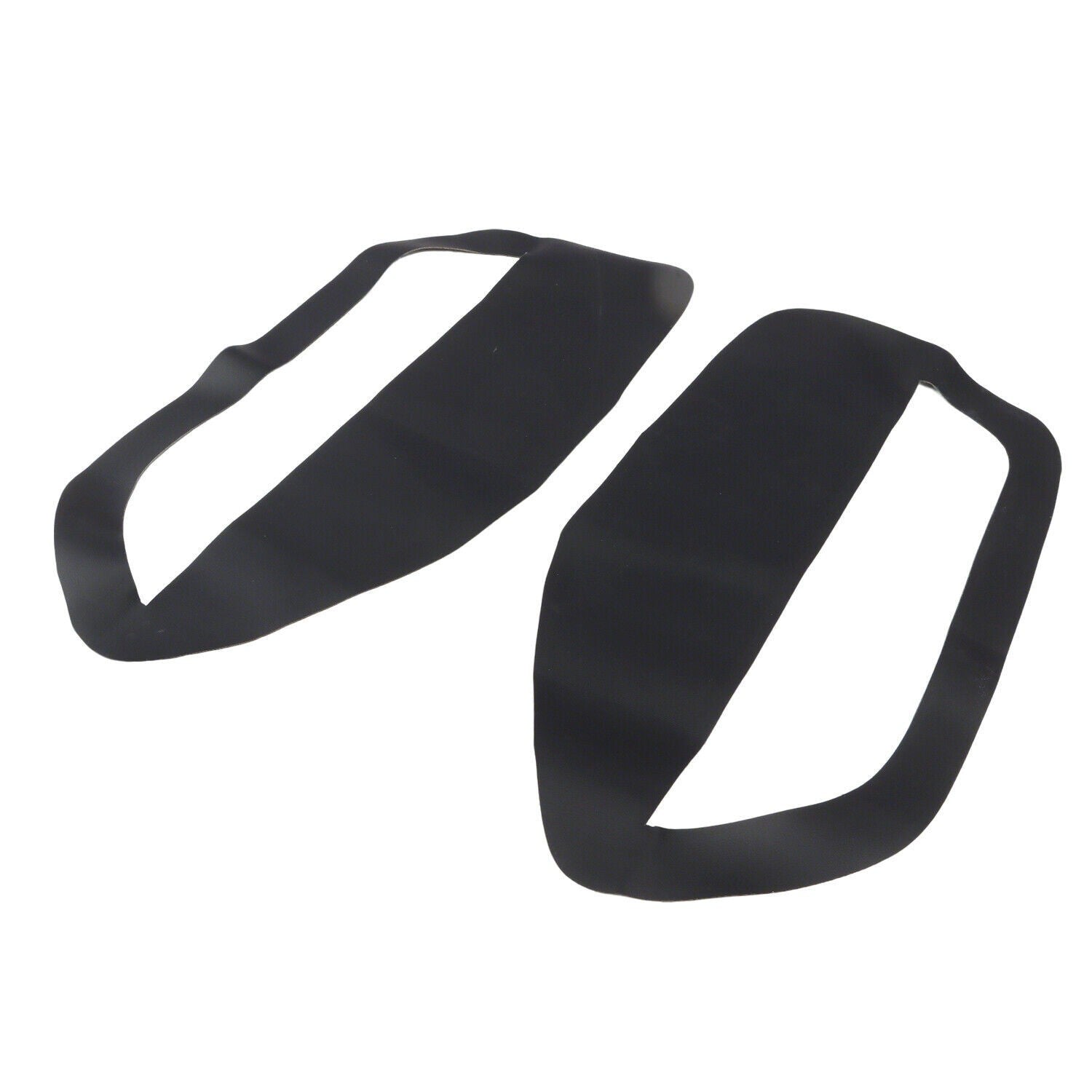 Pair of Black Leather Door Panel Inserts for Ford Mustang 2005-2009