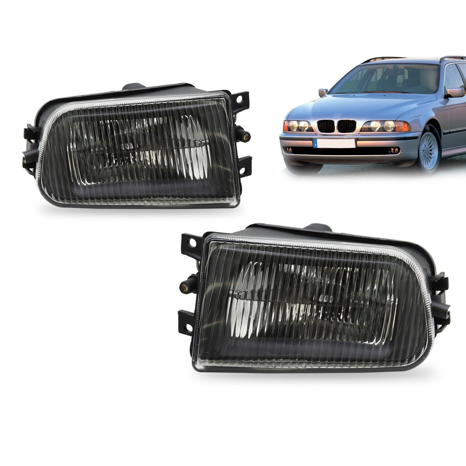 Pair Front Bumper Fog Lights for 1996-2002 BMW 528i 540i E39 Z3 Driving Lamp
