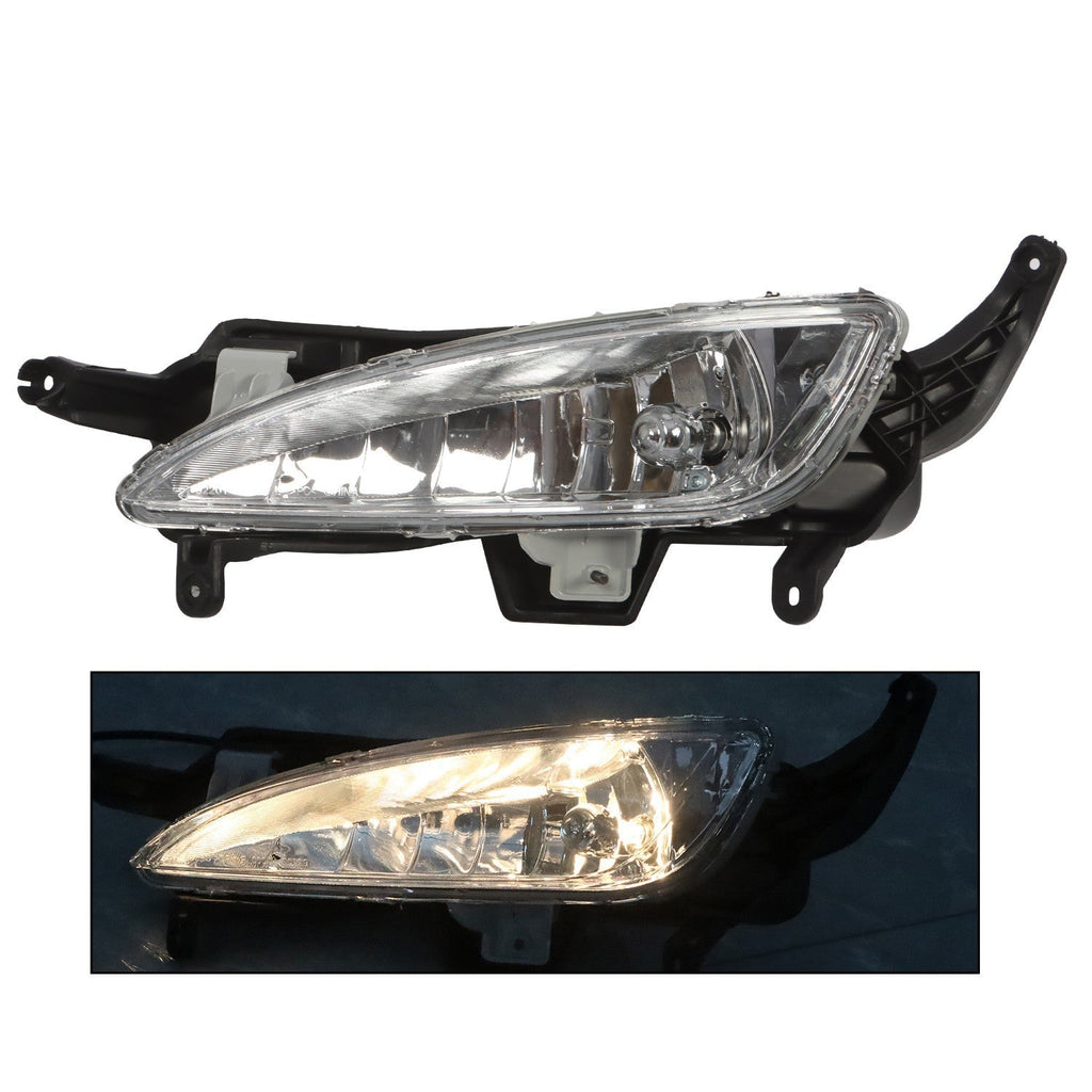 2011-2013 Kia Optima Front Bumper Fog Lights & Bezels Set Pair