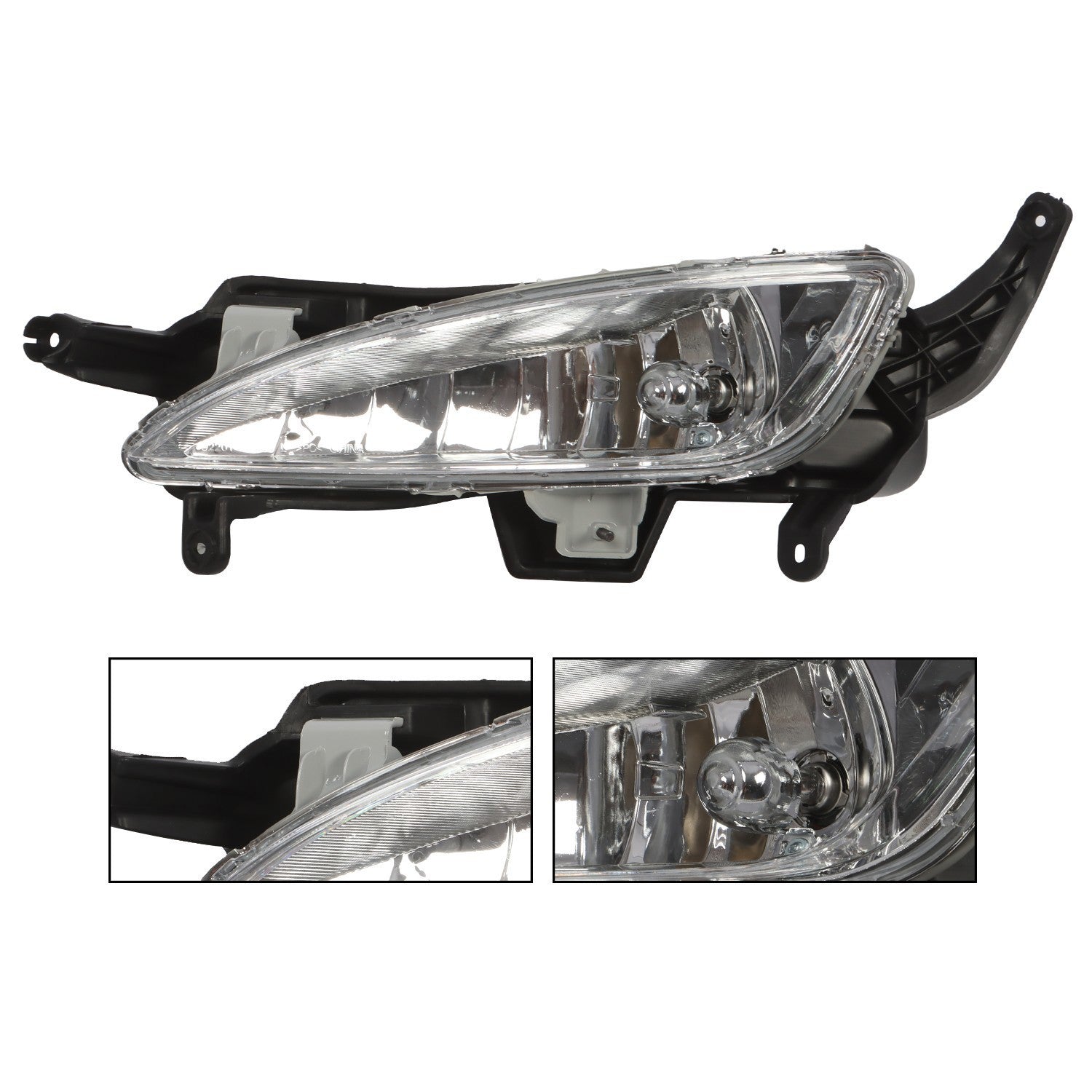 2011-2013 Kia Optima Front Bumper Fog Lights & Bezels Set Pair