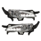 2011-2013 Kia Optima Front Bumper Fog Lights & Bezels Set Pair