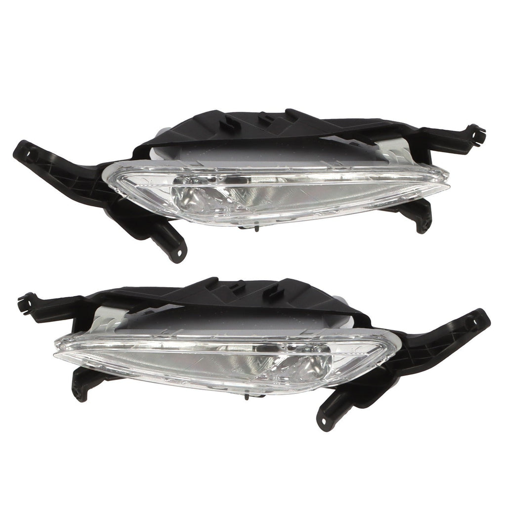 2011-2013 Kia Optima Front Bumper Fog Lights & Bezels Set Pair