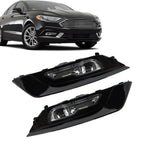 Ford Fusion Mondeo 2017-2018 Front Bumper LED Fog Lights with Cover Bezel Pair
