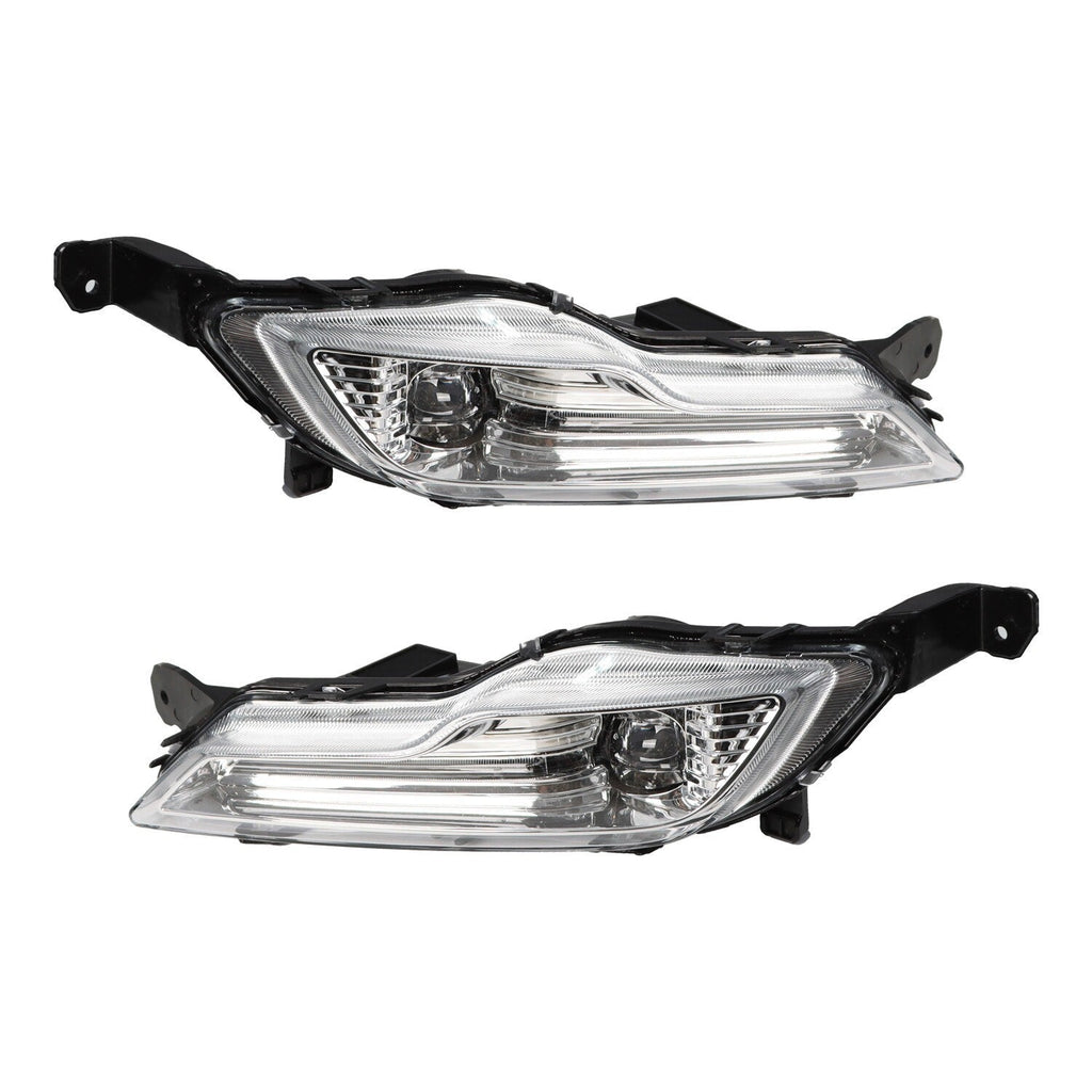Ford Fusion Mondeo 2017-2018 Front Bumper LED Fog Lights with Cover Bezel Pair