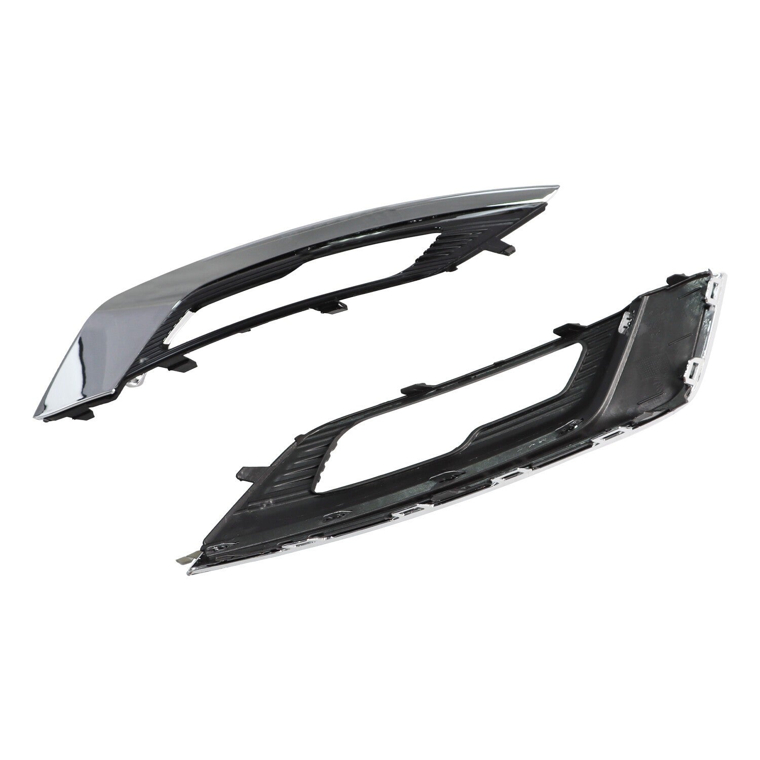Ford Fusion Mondeo 2017-2018 Front Bumper LED Fog Lights with Cover Bezel Pair