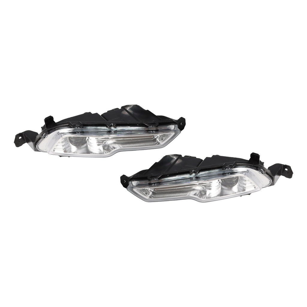 Ford Fusion Mondeo 2017-2018 Front Bumper LED Fog Lights with Cover Bezel Pair