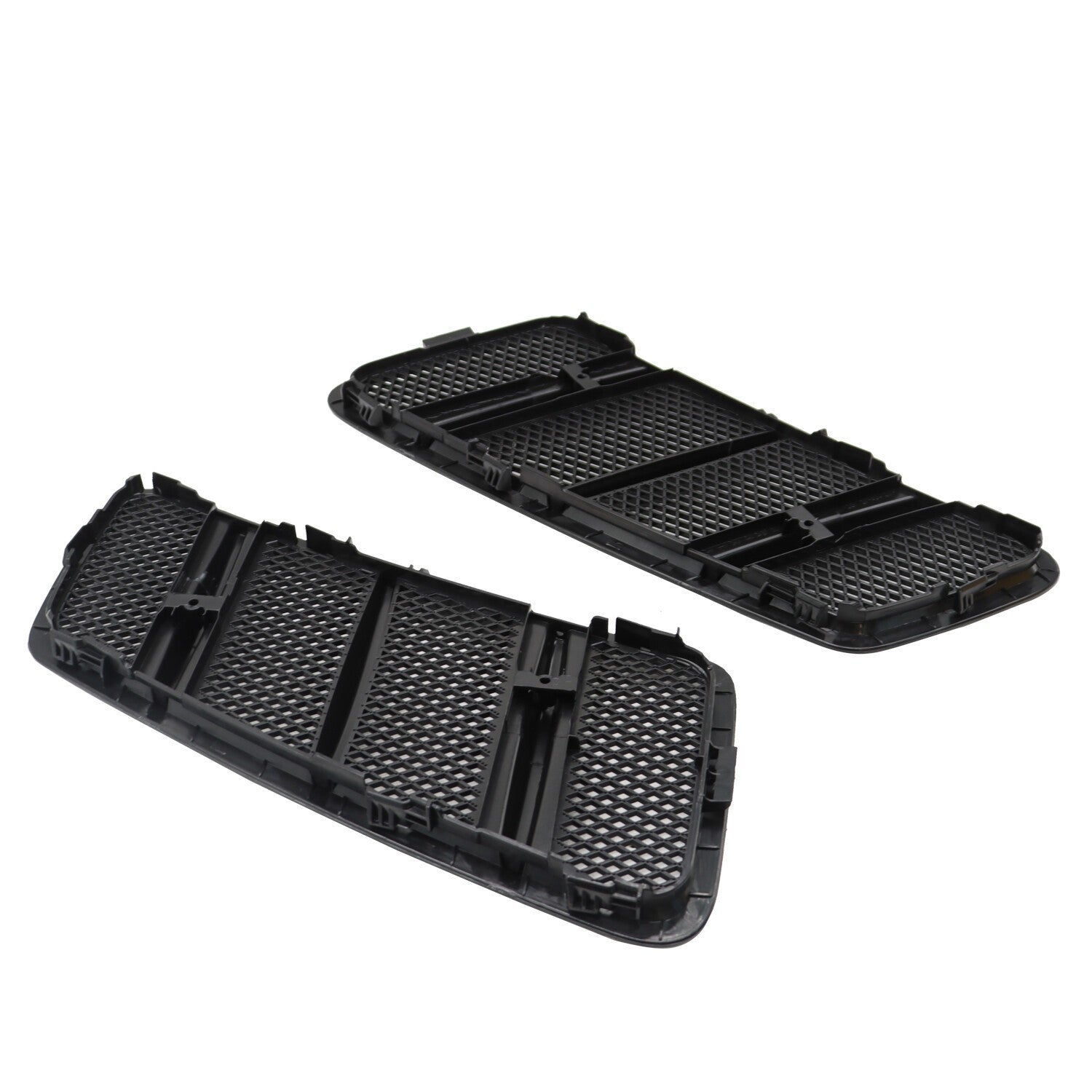 Pair Front Hood Vent Mesh Grille Trim Cover for Mercedes W166 GL ML350 12-15