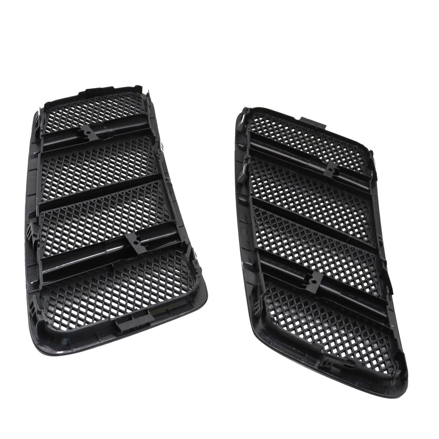 Pair Front Hood Vent Mesh Grille Trim Cover for Mercedes W166 GL ML350 12-15