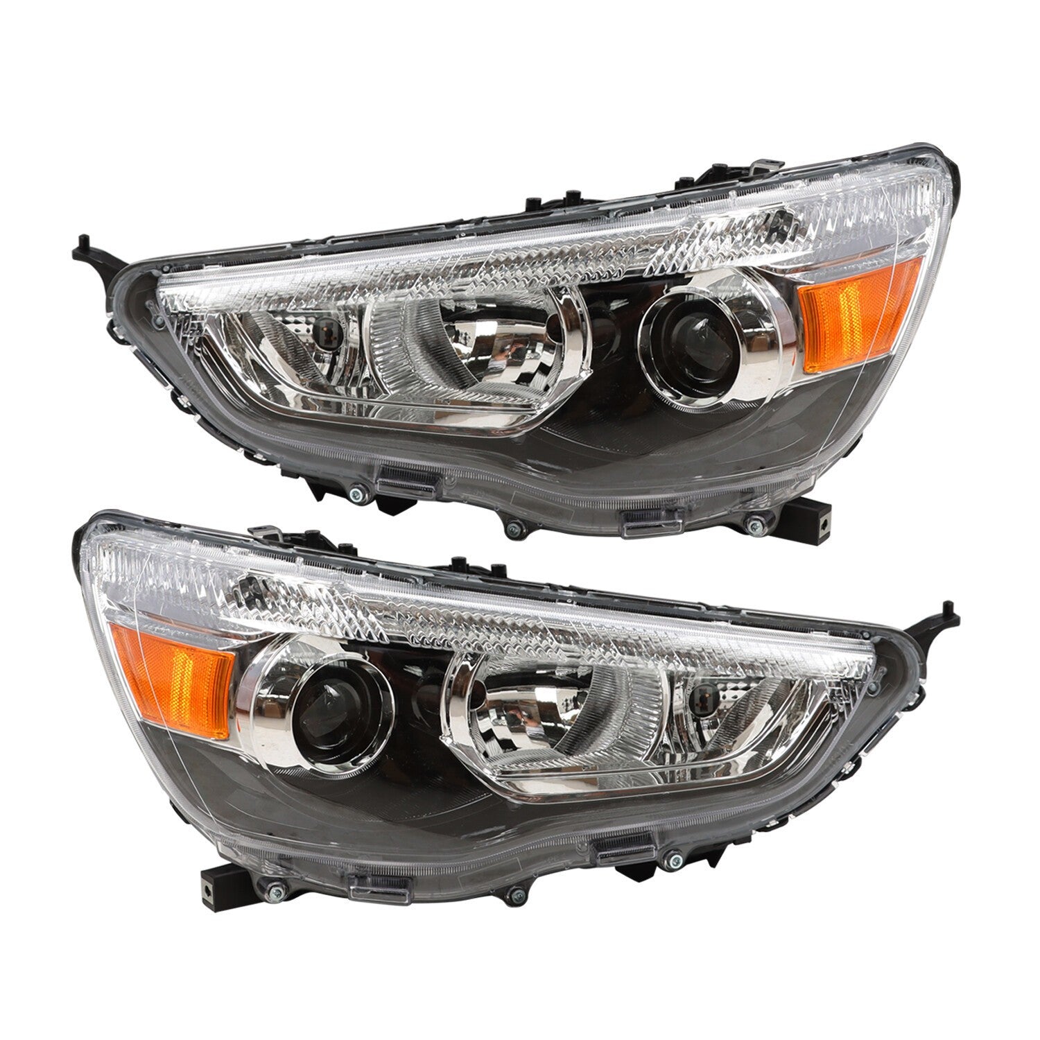 Pair Halogen Headlights Front Lamps for 2011-2019 Mitsubishi Outlander Sport