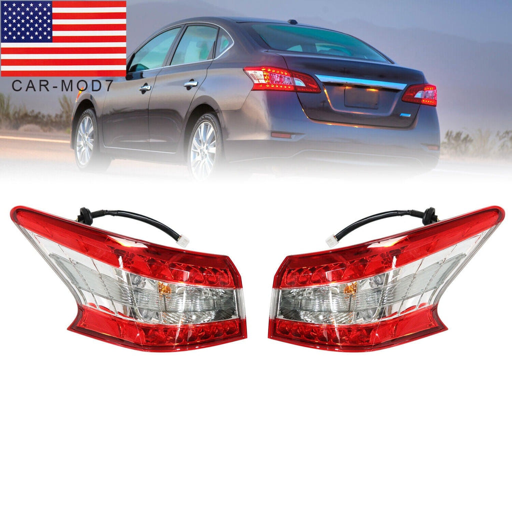Pair LED Tail Lights Outer LH RH for 2013-2015 Nissan Sentra Left & Right