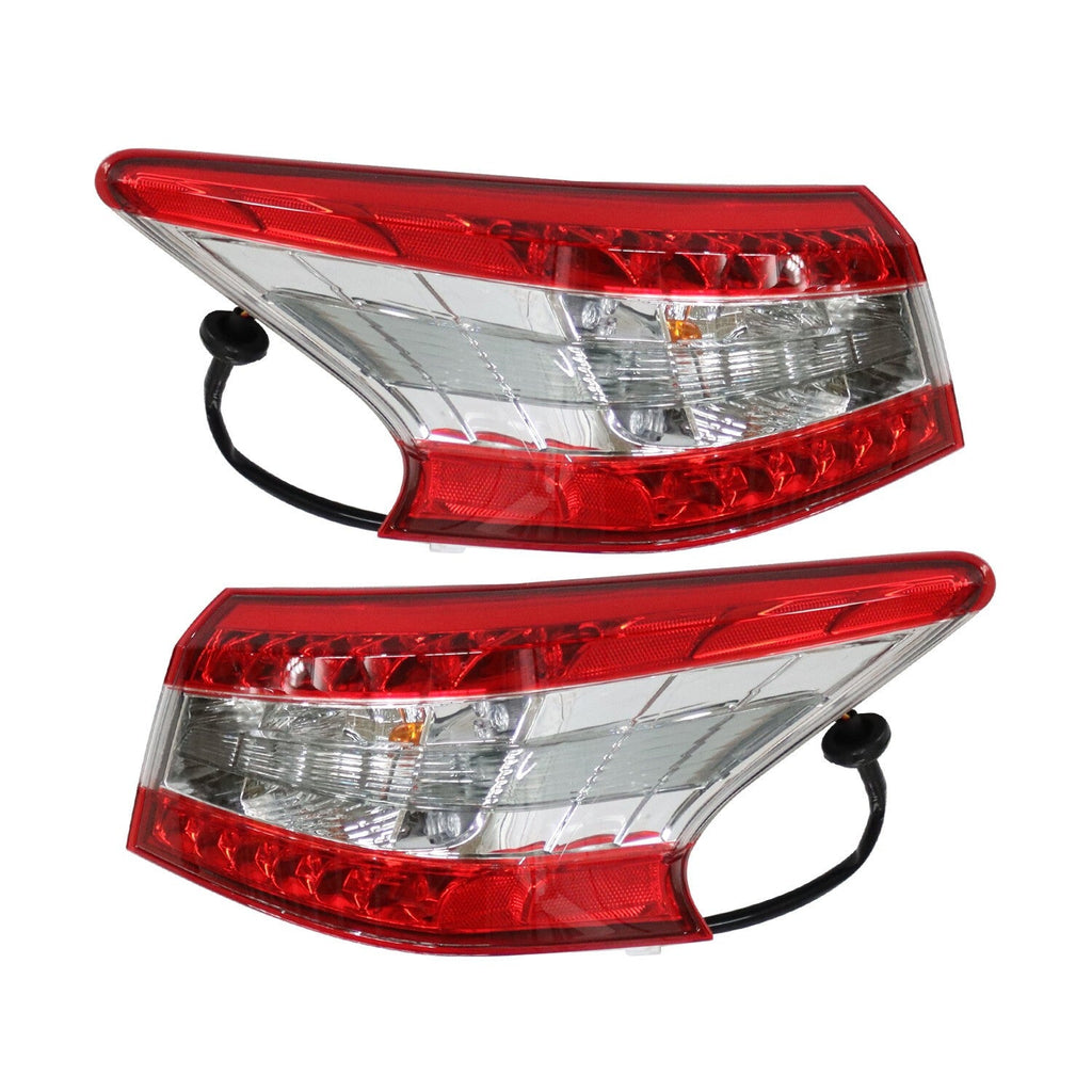 Pair LED Tail Lights Outer LH RH for 2013-2015 Nissan Sentra Left & Right