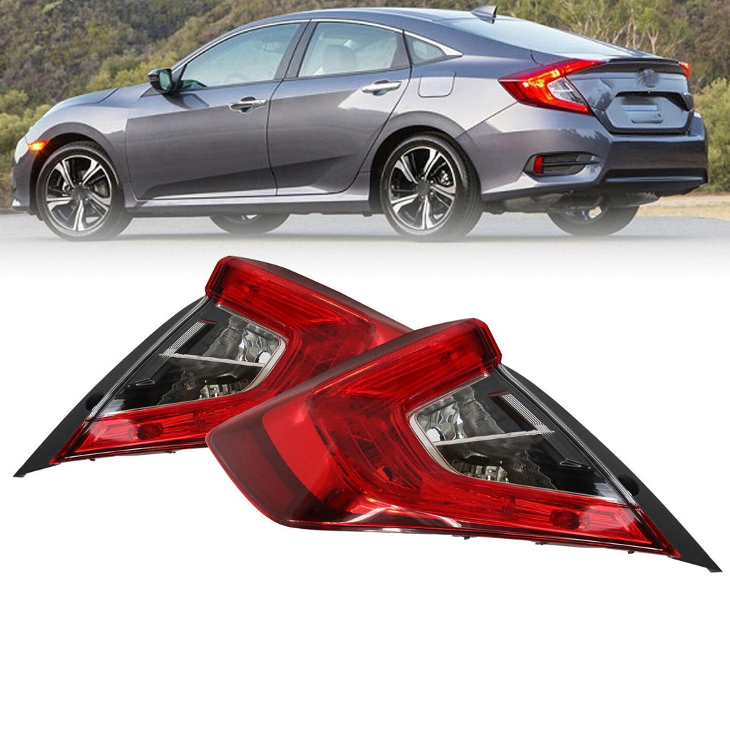 LED Taillights Pair Left & Right for Honda Civic 2016-2021 Rear Assembly