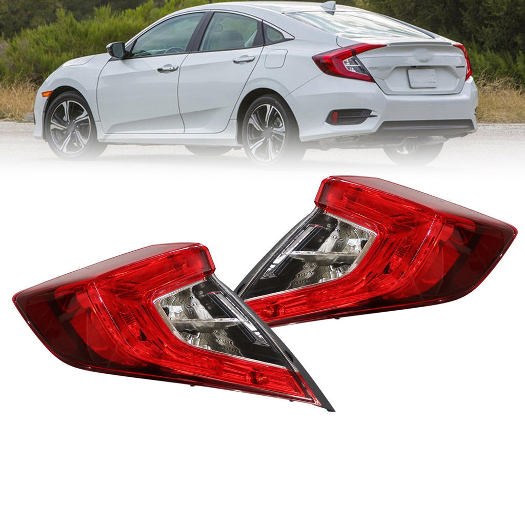 LED Taillights Pair Left & Right for Honda Civic 2016-2021 Rear Assembly