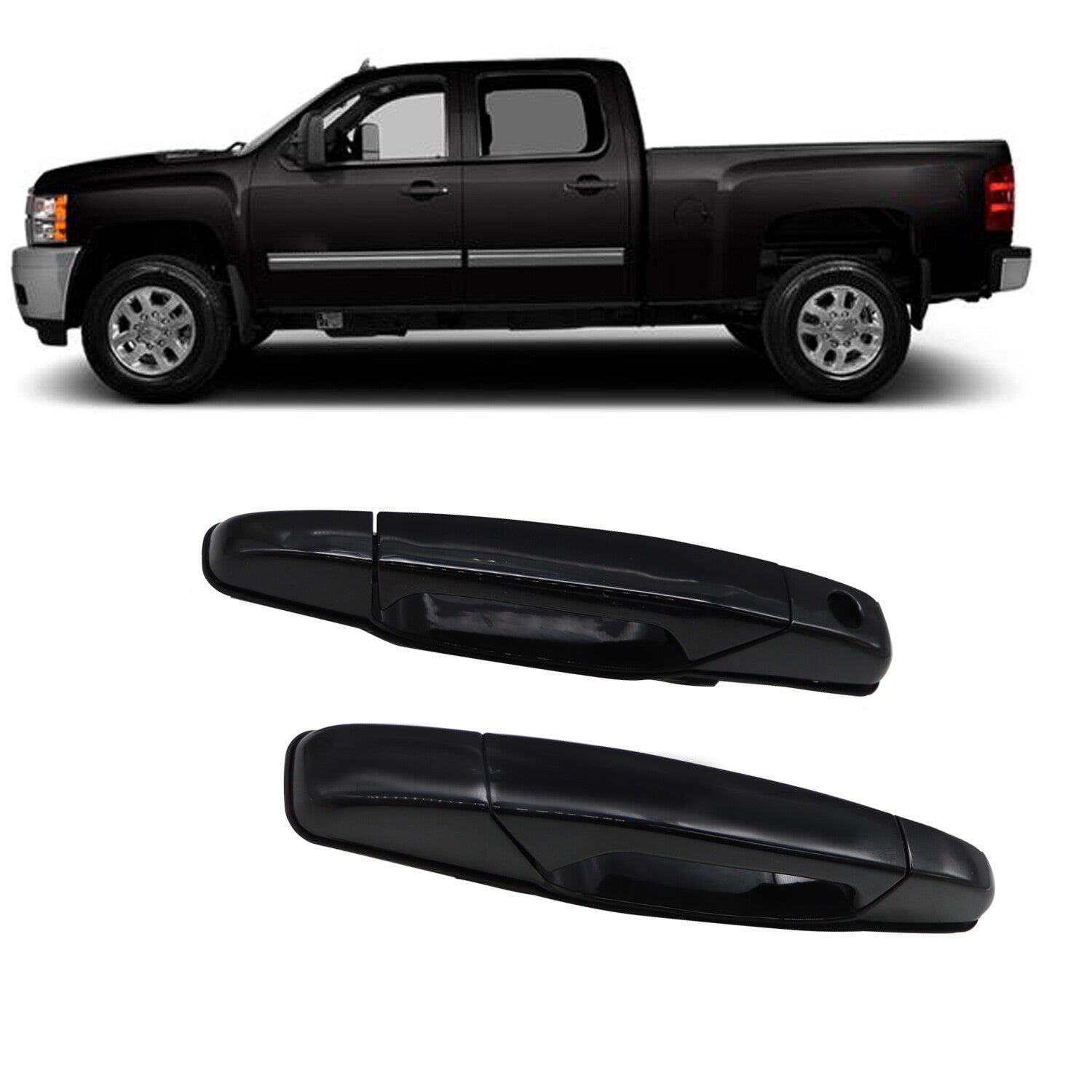 Chevrolet Silverado 1500 Door Handle Set LH RH Exterior 2007-2013 Pair