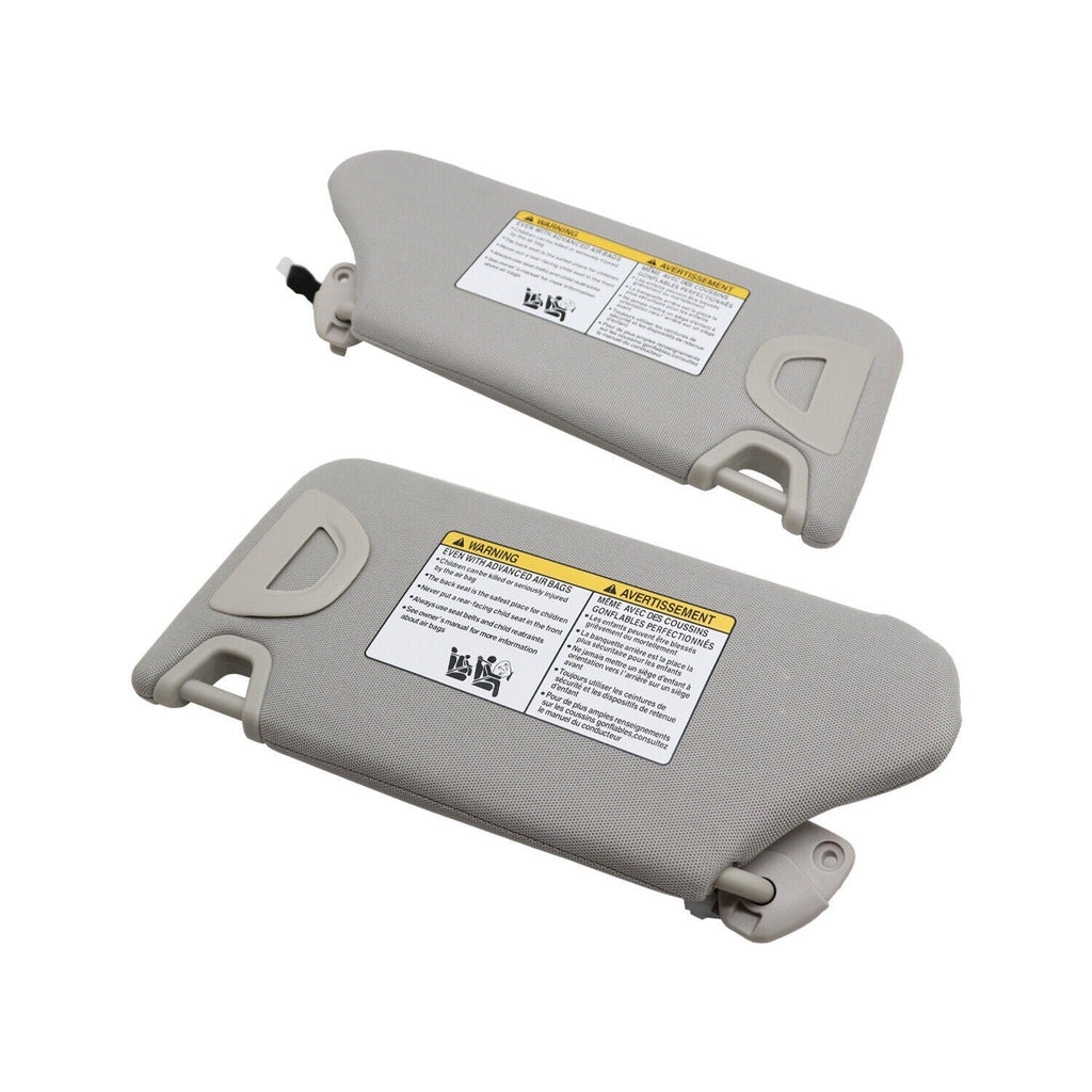 Pair Sun Visor Gray w/ Light for 2013-2018 Nissan Altima Left & Right