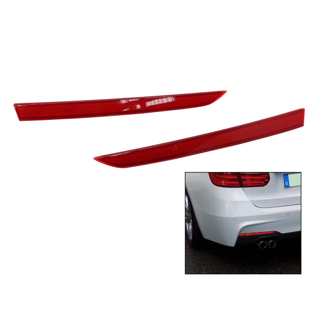 Pair Rear Bumper Reflector Lamps for BMW 3-Series F30 F31 M Sport 2012-2017