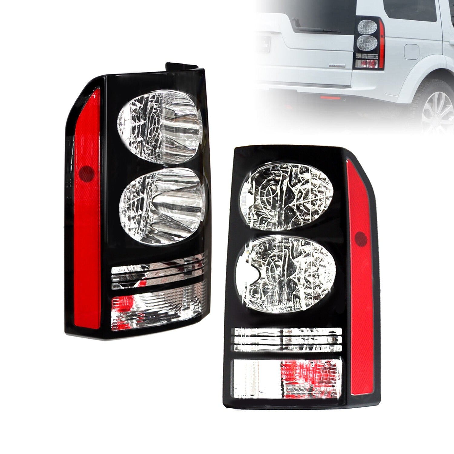 Pair Tail Lights Rear Lamps for 2004-2016 Land Rover Discovery LR3 LR4