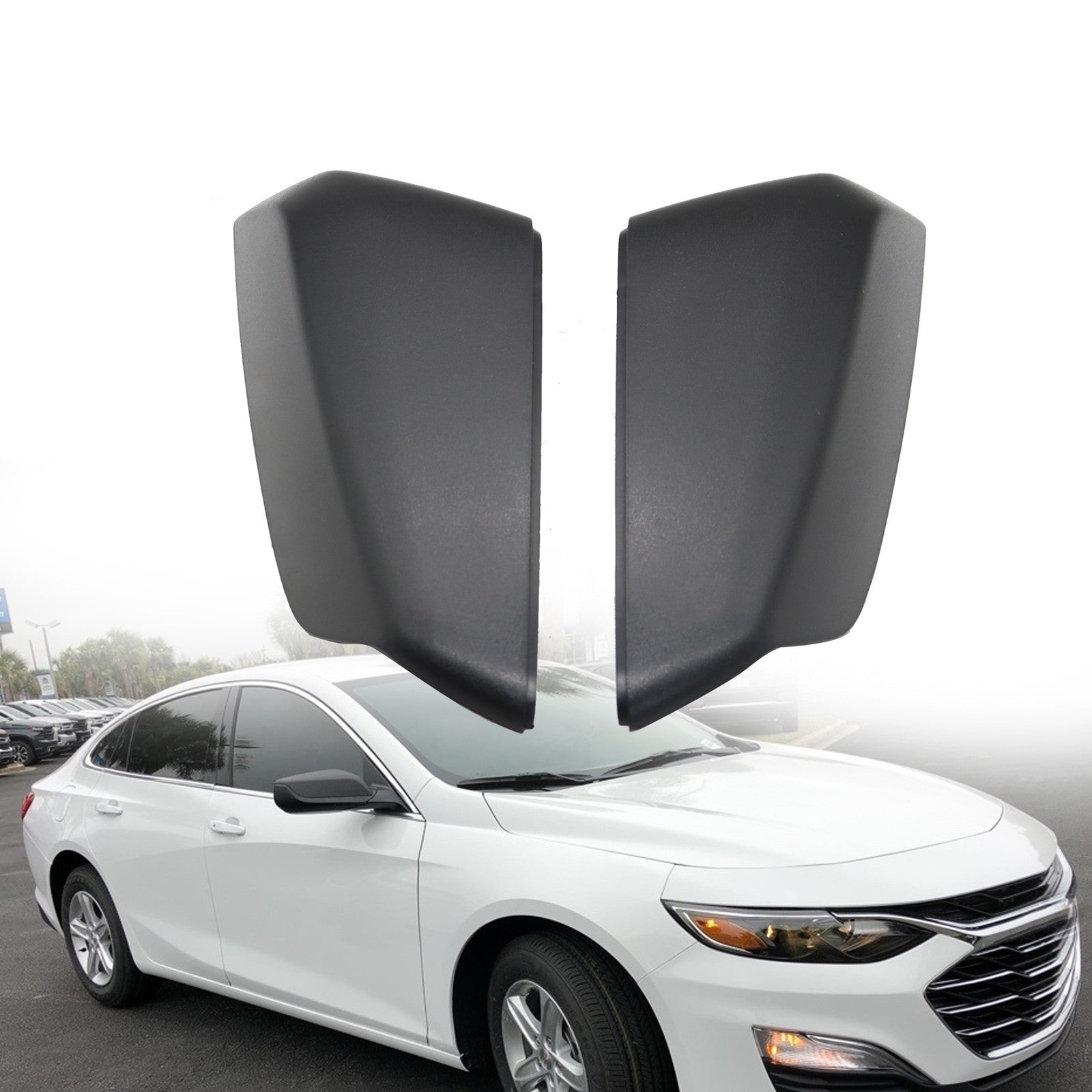 Matte Black Side Mirror Covers for Chevrolet Malibu 2016-2022 Passenger & Driver