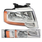 2015-2017 Ford Expedition Passenger Chrome Halogen Headlight with Bulbs