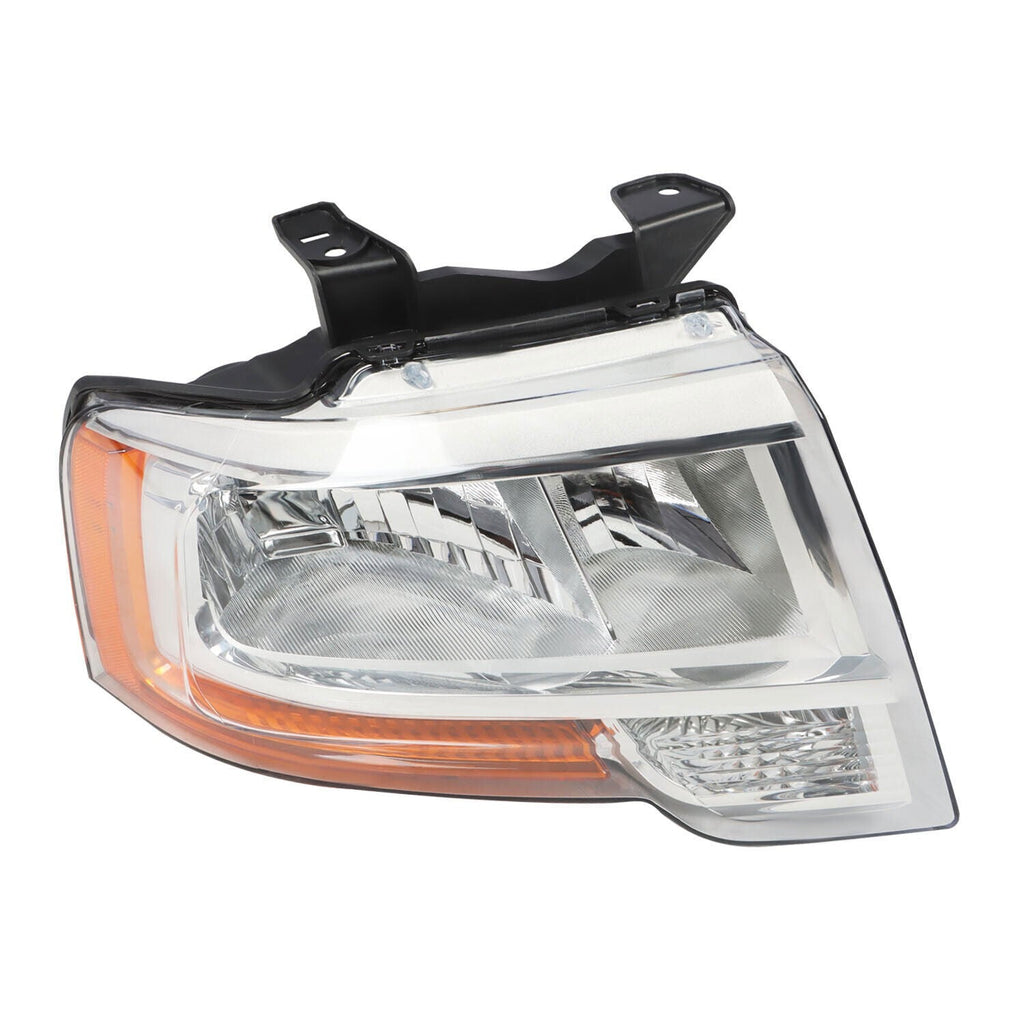 2015-2017 Ford Expedition Passenger Chrome Halogen Headlight with Bulbs
