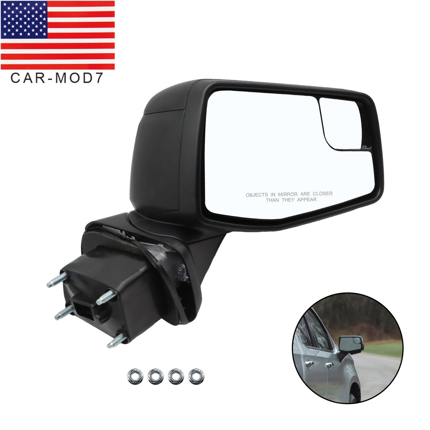 Right Side Power Heated Mirror Man Fold for 2019-2024 Chevy Silverado