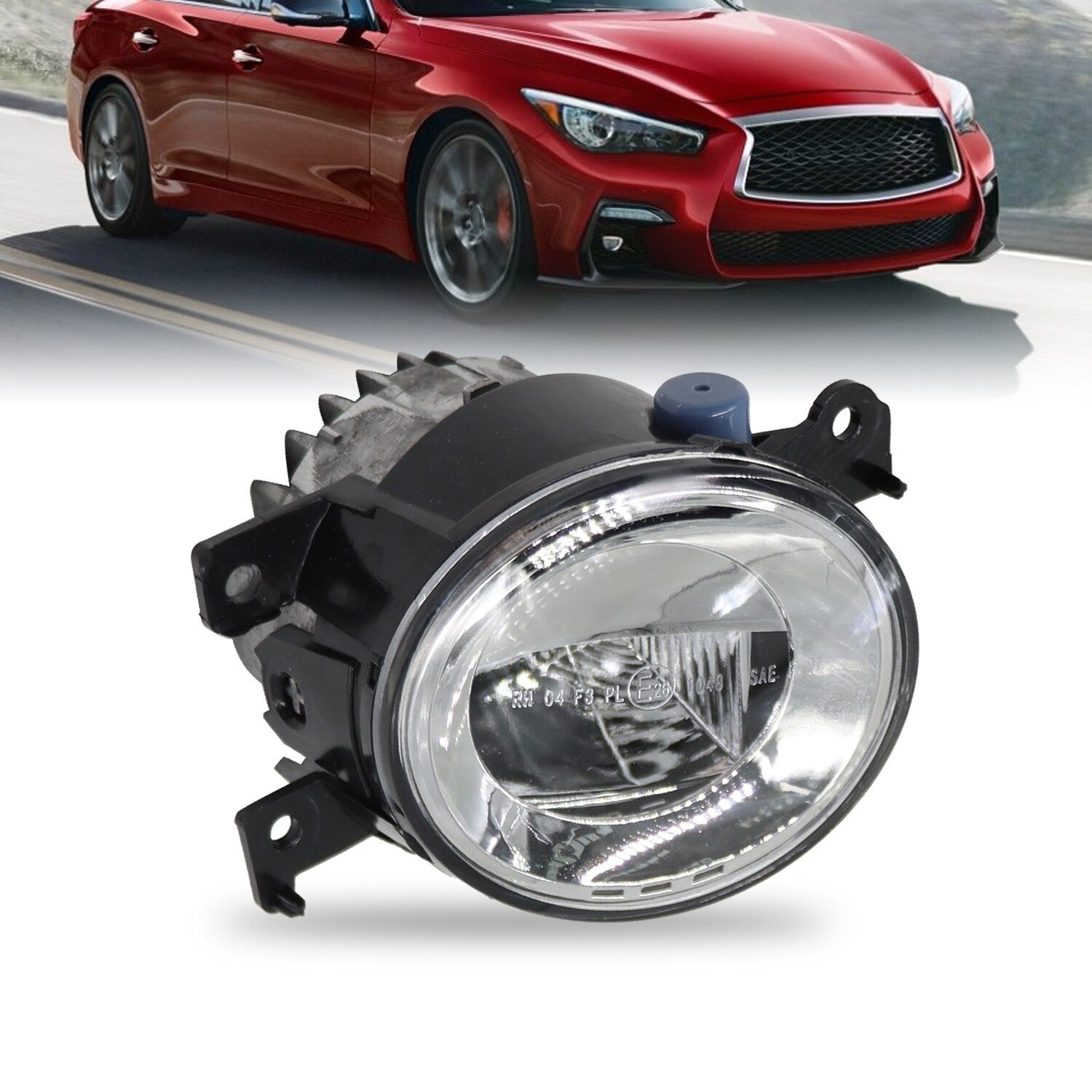 LED Fog Light Lamp Passenger Side for 2014-2020 Infiniti Q50 QX60 QX80