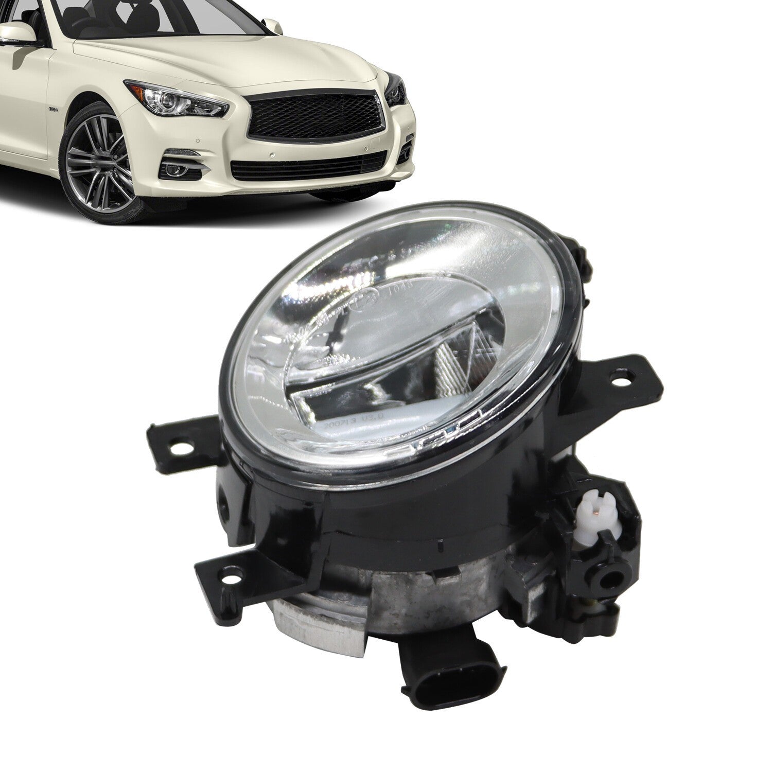 LED Fog Light Lamp Passenger Side for 2014-2020 Infiniti Q50 QX60 QX80