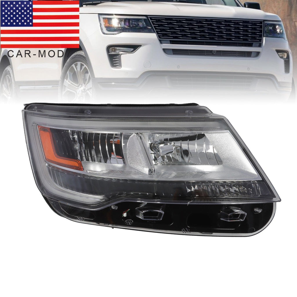 2016-2018 Ford Explorer Passenger Side Halogen Headlight with LED DRL