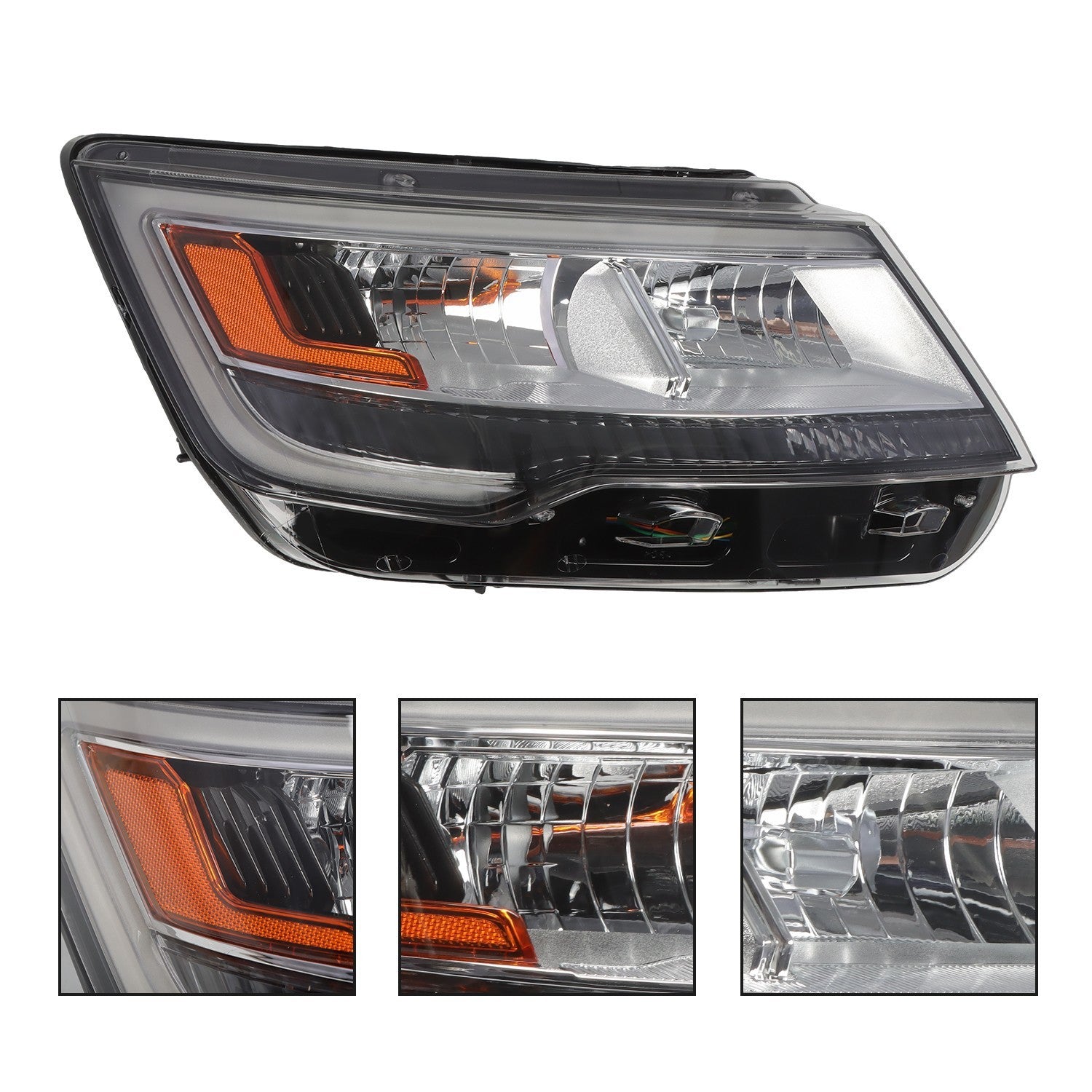 2016-2018 Ford Explorer Passenger Side Halogen Headlight with LED DRL