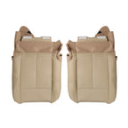 PERF Tan Leather Driver & Passenger Seat Covers Bottom for 07-14 Ford Expedition