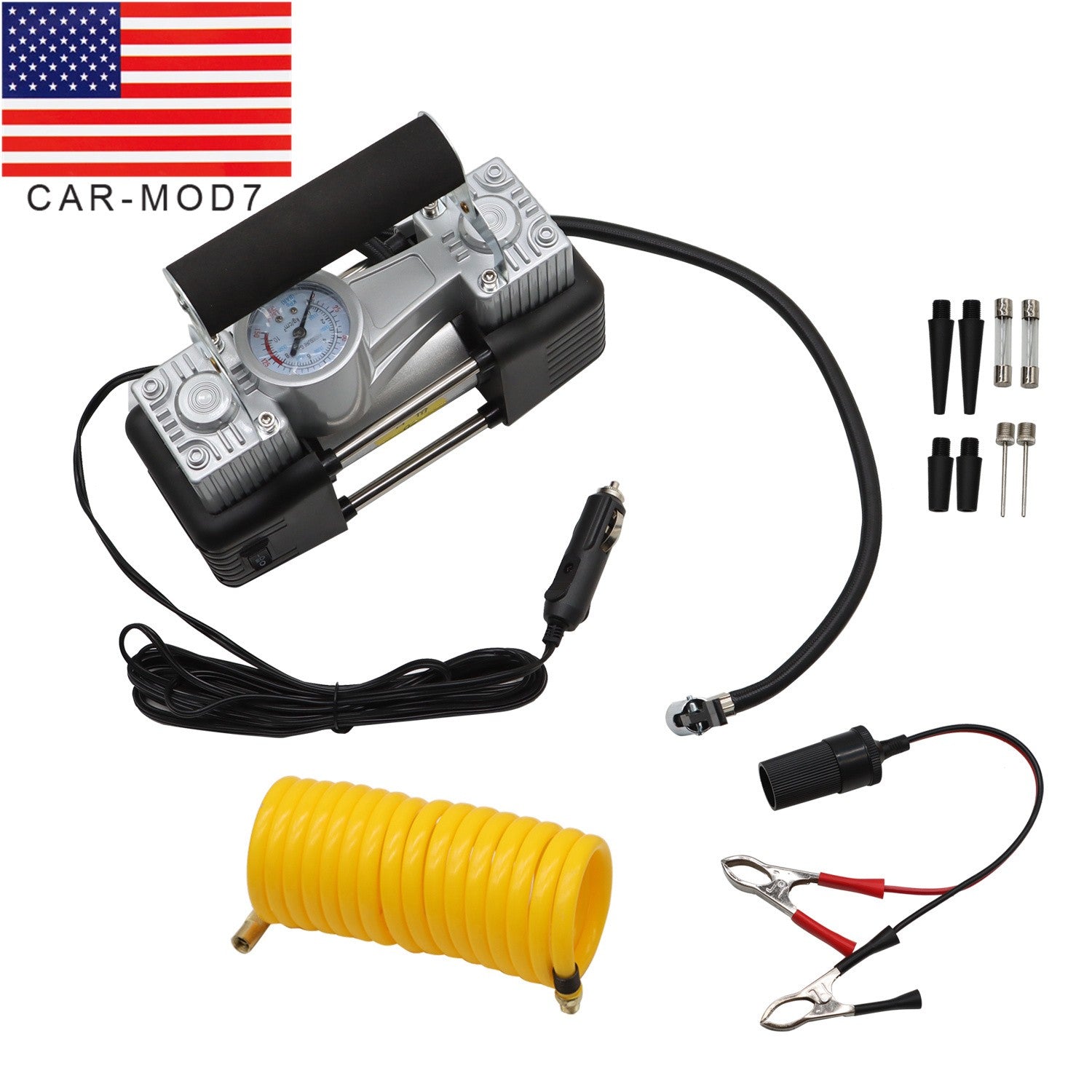 Heavy Duty Portable 12V Electric Air Compressor Car Tire Inflator Pump