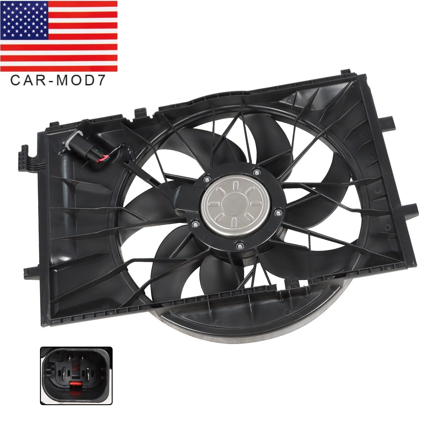 Mercedes-Benz C-Class 2001-09 Radiator Cooling Fan Assembly 600W 2035000293