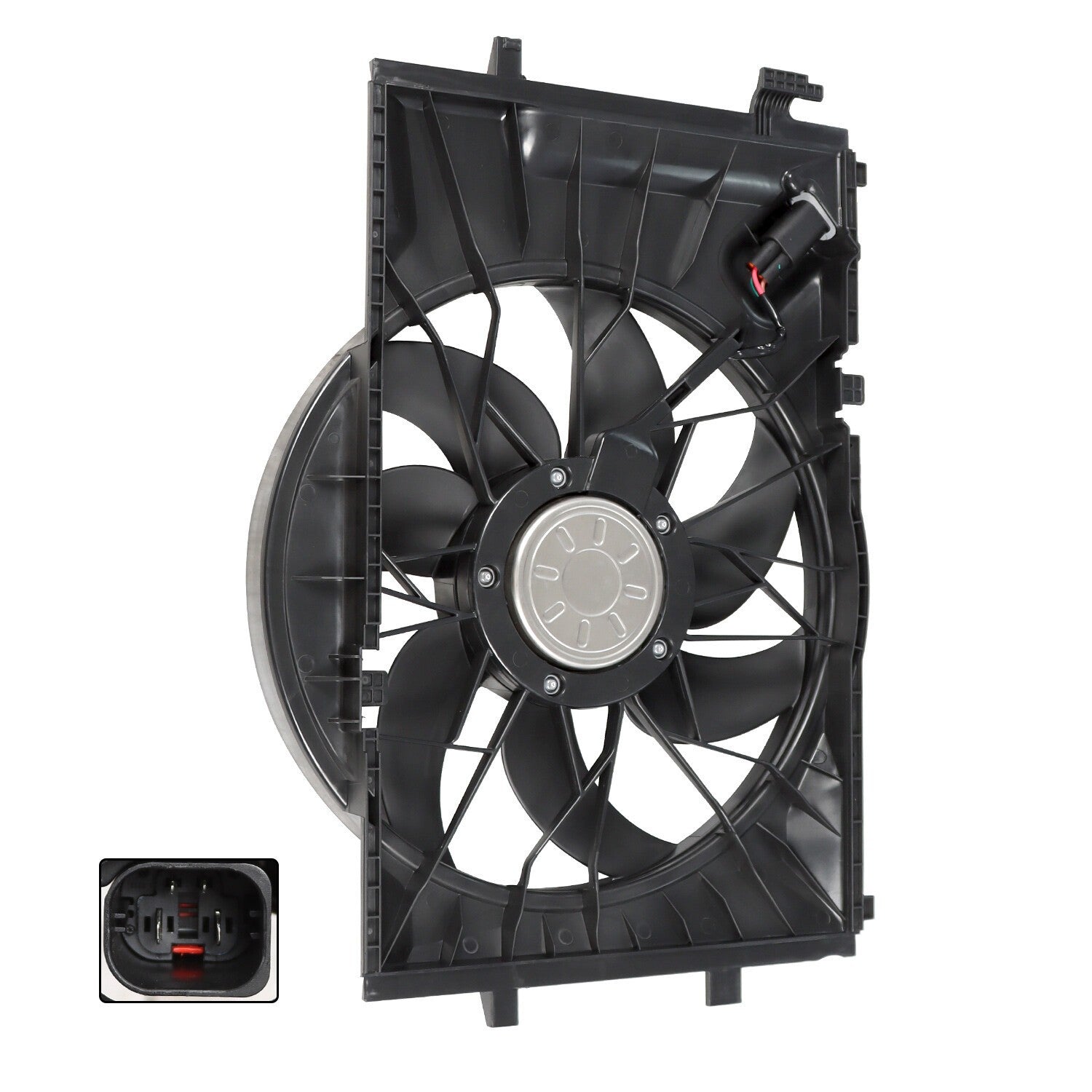 Mercedes-Benz C-Class 2001-09 Radiator Cooling Fan Assembly 600W 2035000293
