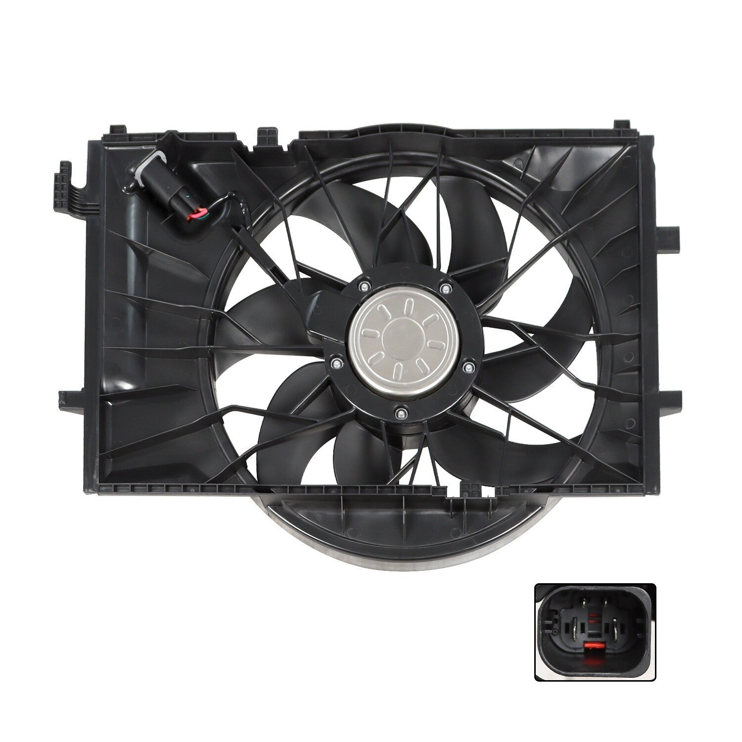 Mercedes-Benz C-Class 2001-09 Radiator Cooling Fan Assembly 600W 2035000293