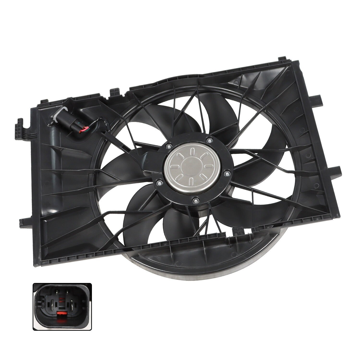 Mercedes-Benz C-Class 2001-09 Radiator Cooling Fan Assembly 600W 2035000293
