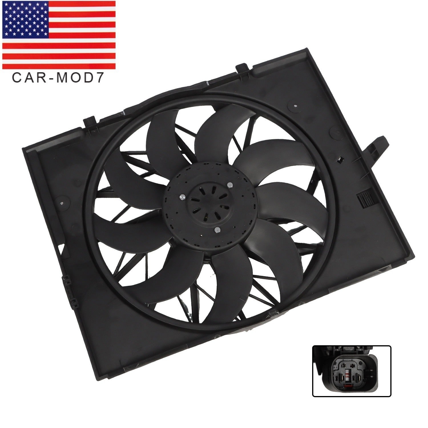 BMW 04-09 Radiator Cooling Fan Assembly for 525i 530i 528xi 750i 645Ci 621-211