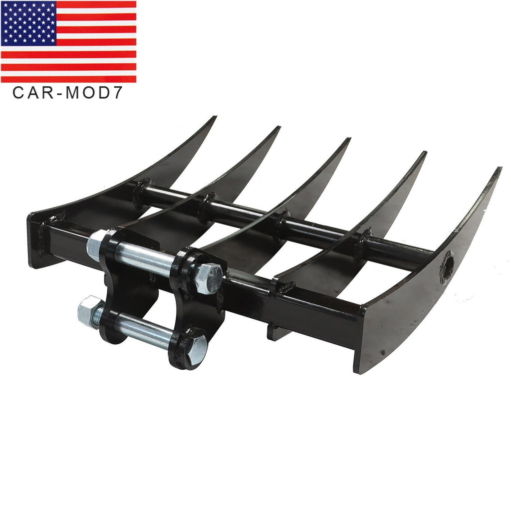 Mini Excavator Rake Attachment 1-1.5 Ton Digger USA In Stock