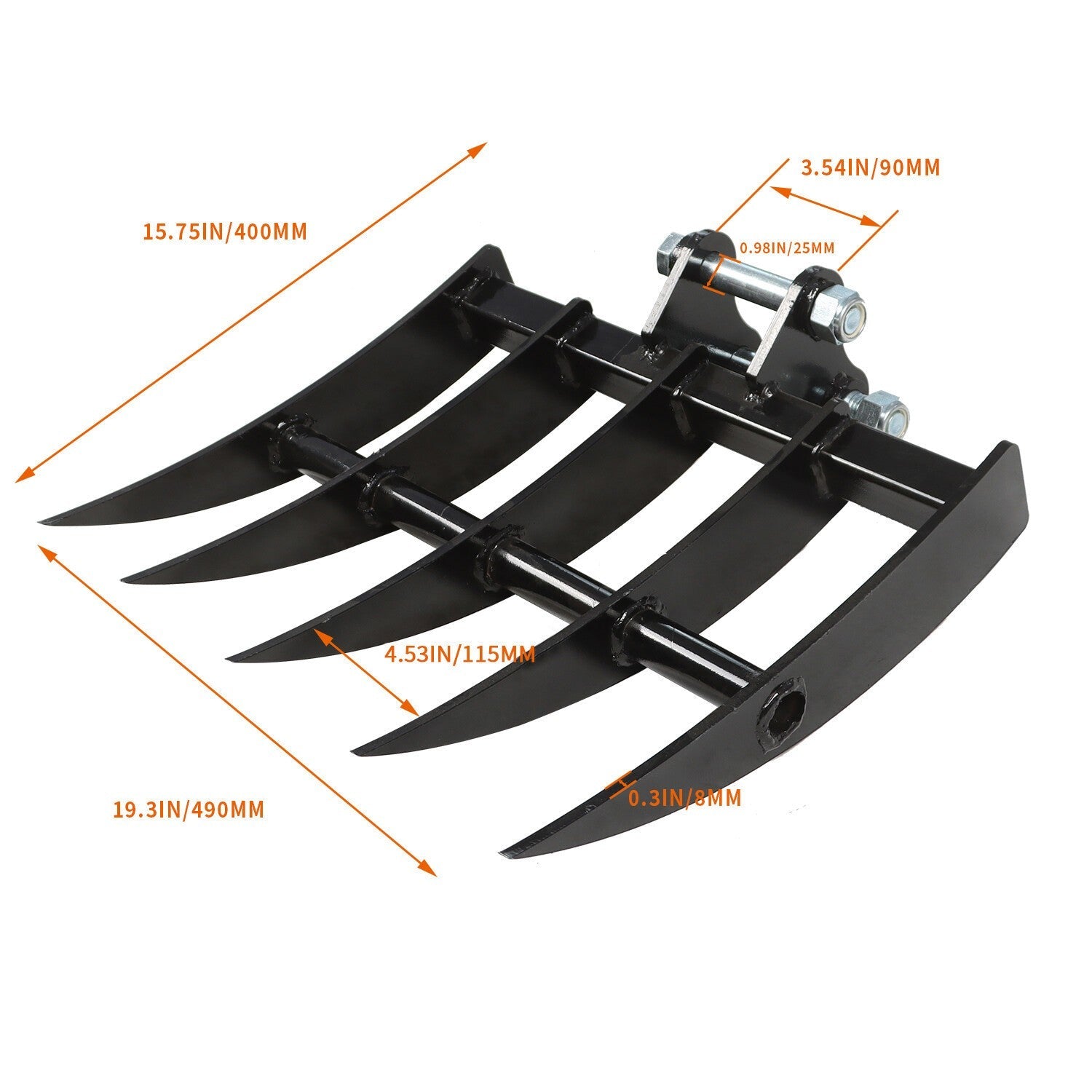 Mini Excavator Rake Attachment 1-1.5 Ton Digger USA In Stock