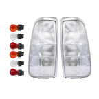 Rare Clear Euro Rear Tail Lights Set for 99-02 Chevy Silverado GMC Sierra