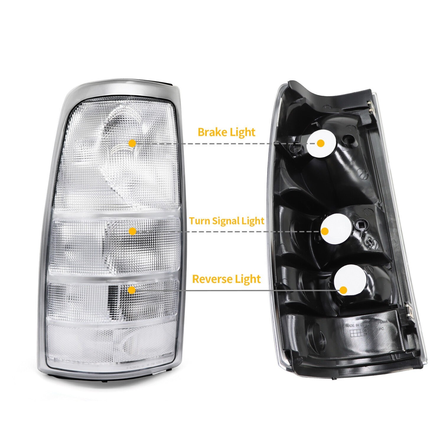 Rare Clear Euro Rear Tail Lights Set for 99-02 Chevy Silverado GMC Sierra