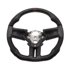 Carbon Fiber Flat Leather Steering Wheel for Ford Mustang 2010-2014