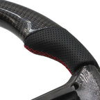 Carbon Fiber Flat Leather Steering Wheel for Ford Mustang 2010-2014