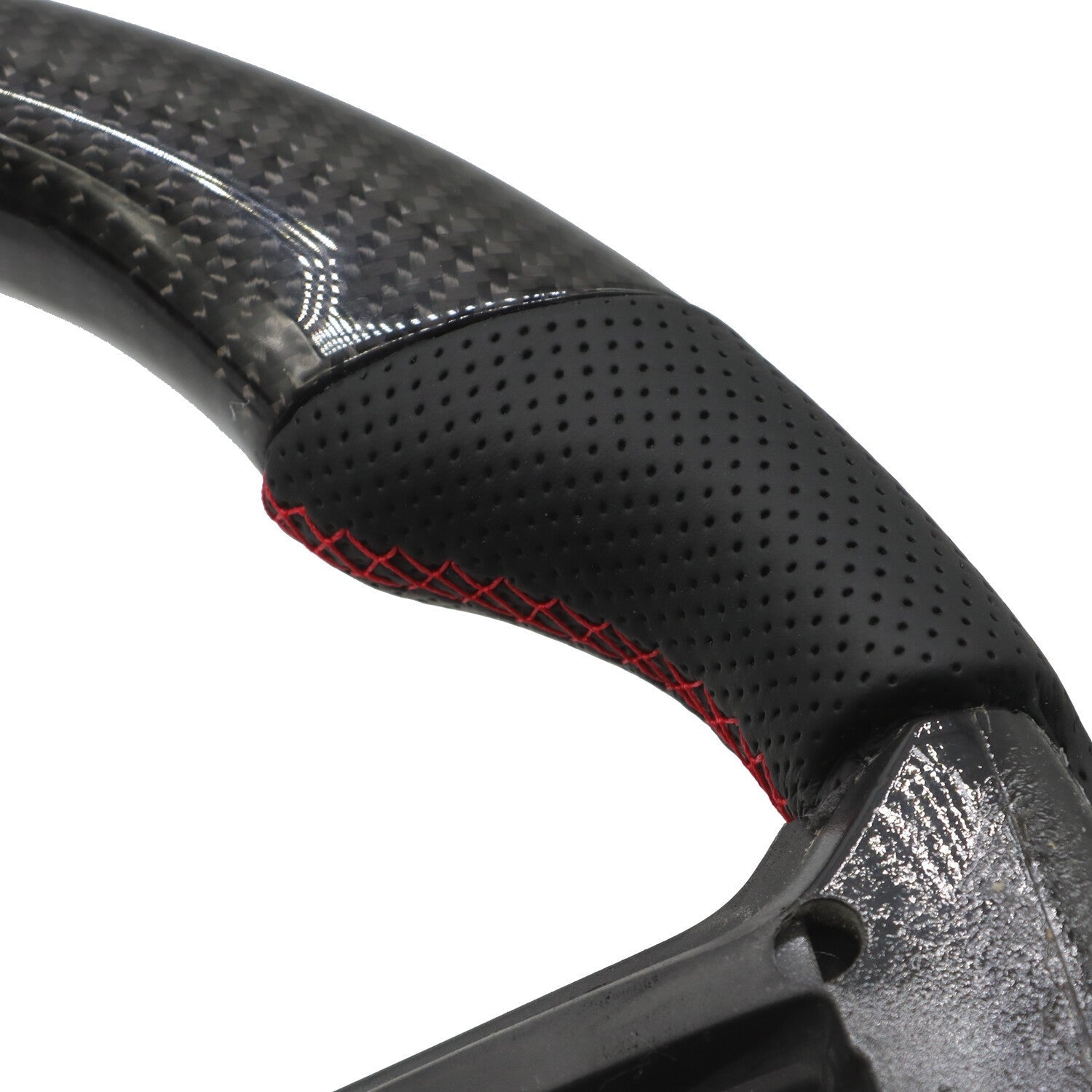 Carbon Fiber Flat Leather Steering Wheel for Ford Mustang 2010-2014