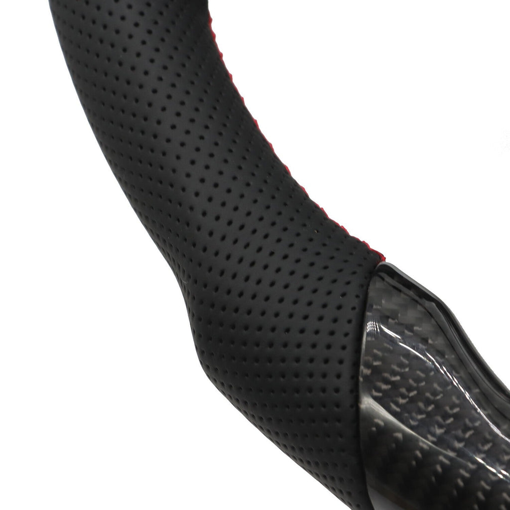 Carbon Fiber Flat Leather Steering Wheel for Ford Mustang 2010-2014