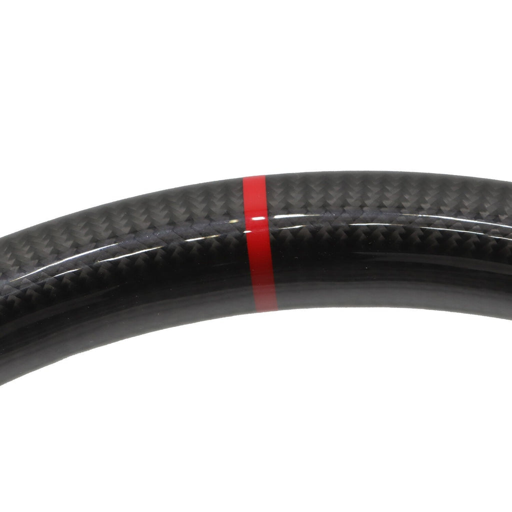 Carbon Fiber Flat Leather Steering Wheel for Ford Mustang 2010-2014