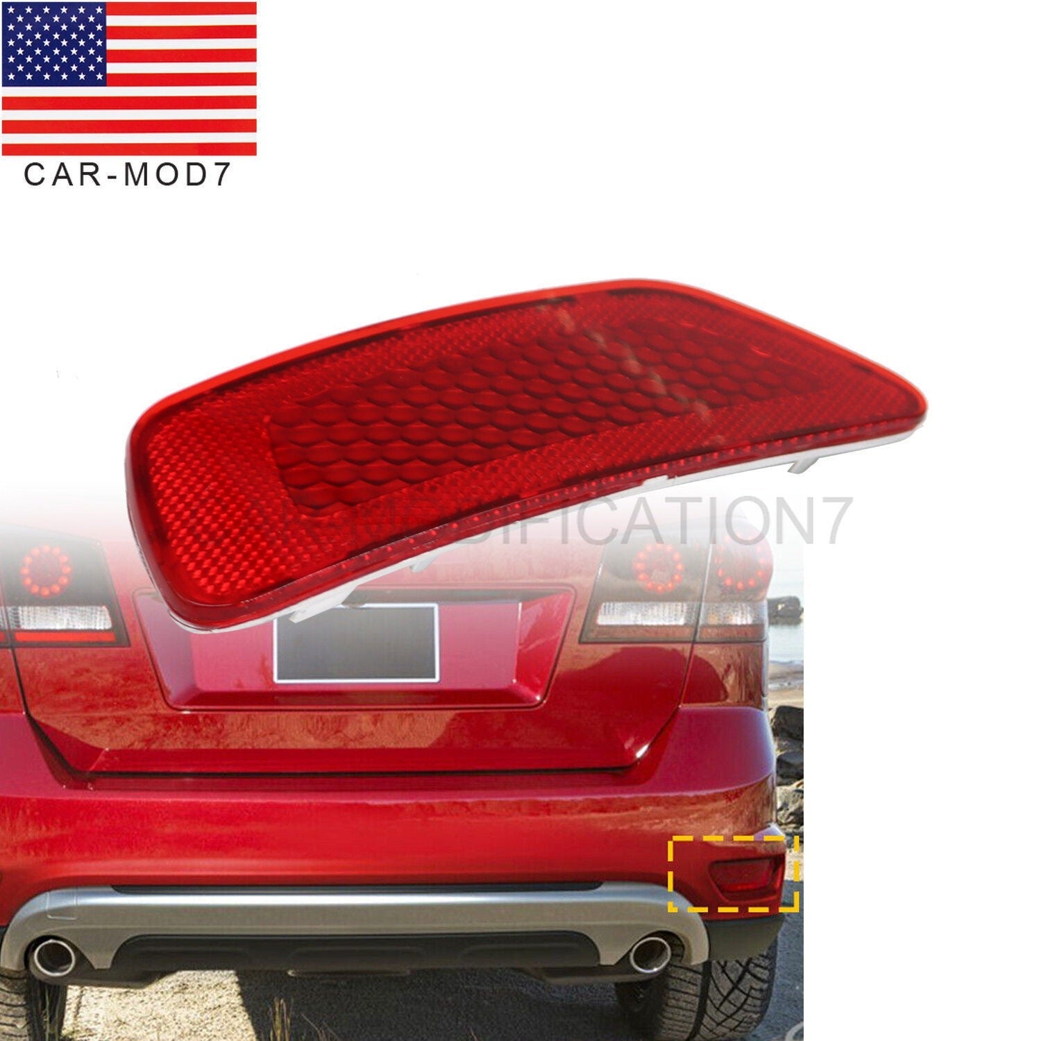 Rear Bumper Reflector Light RH Passenger Side for Jeep Compass Dodge Journey