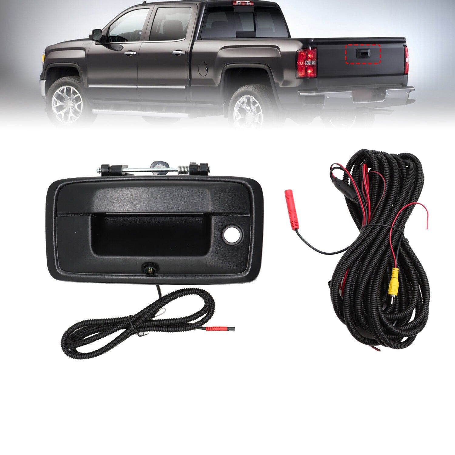 Backup Tailgate Handle Camera for Silverado Sierra Colorado Canyon Rear View