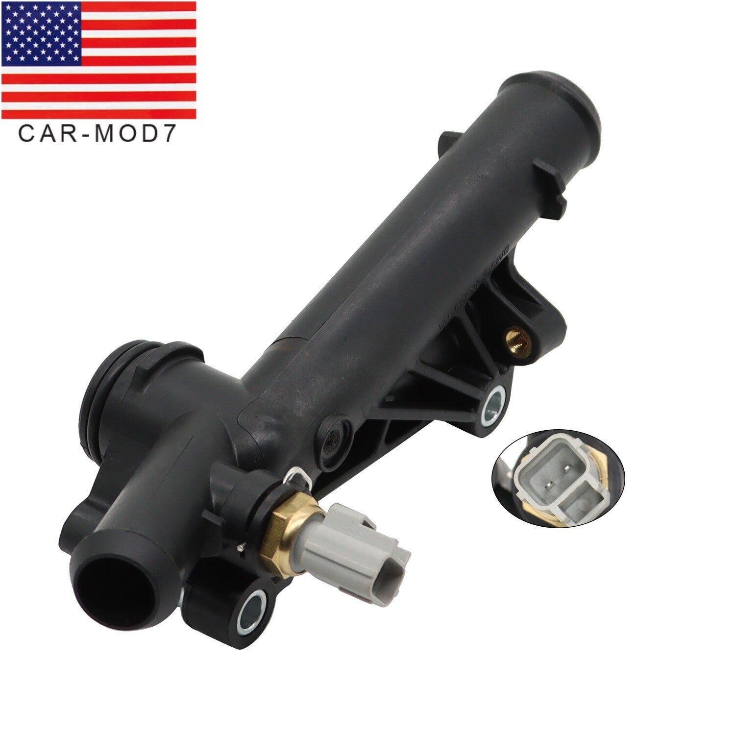 RH-225 Engine Coolant Water Outlet with Sensor for Ford Fiesta Escape