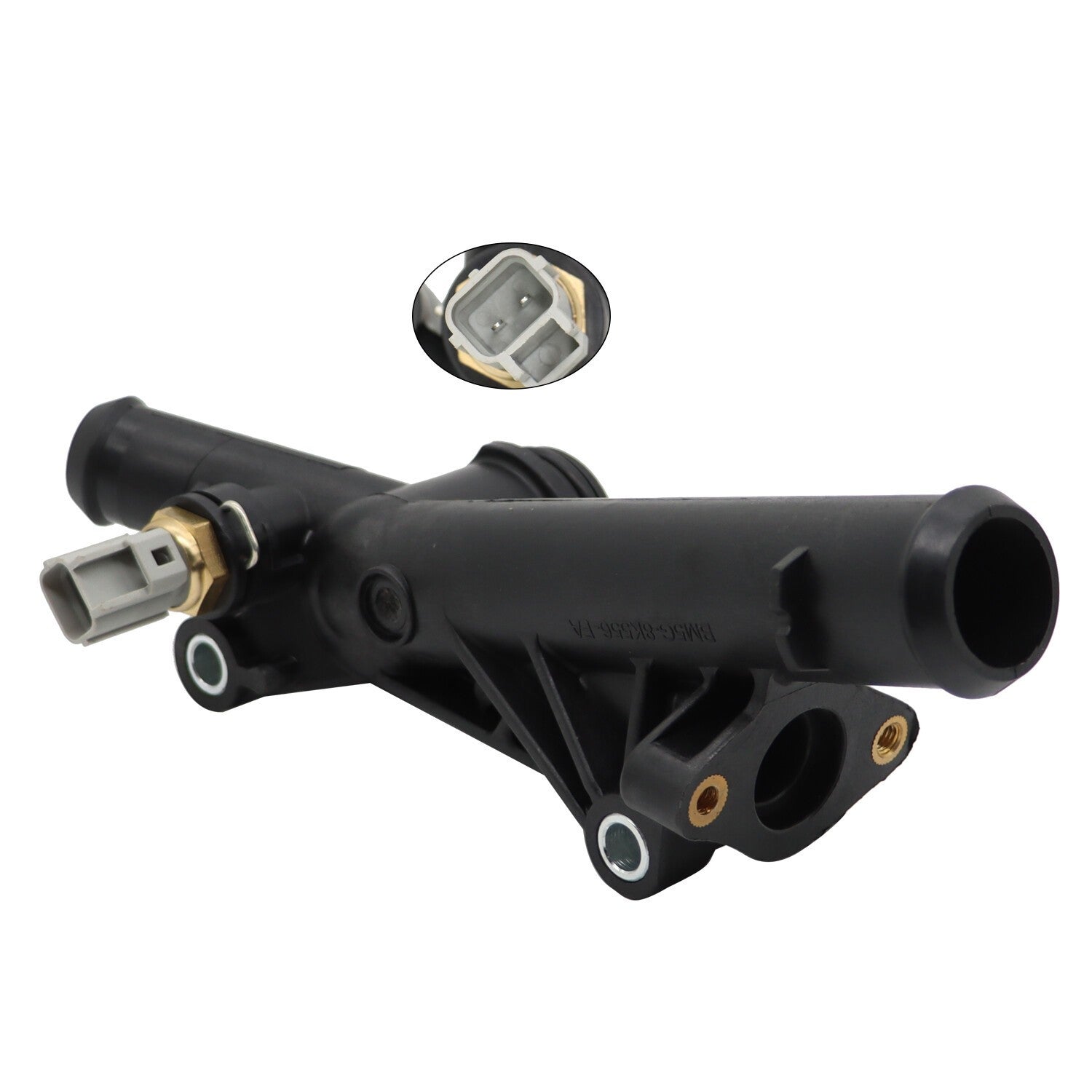 RH-225 Engine Coolant Water Outlet with Sensor for Ford Fiesta Escape