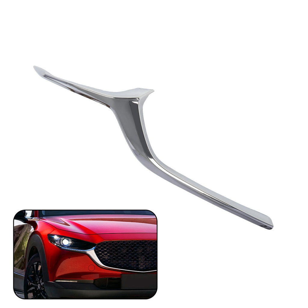Chrome Right Front Bumper Molding Upper Grille Trim for Mazda CX-30 2020-23